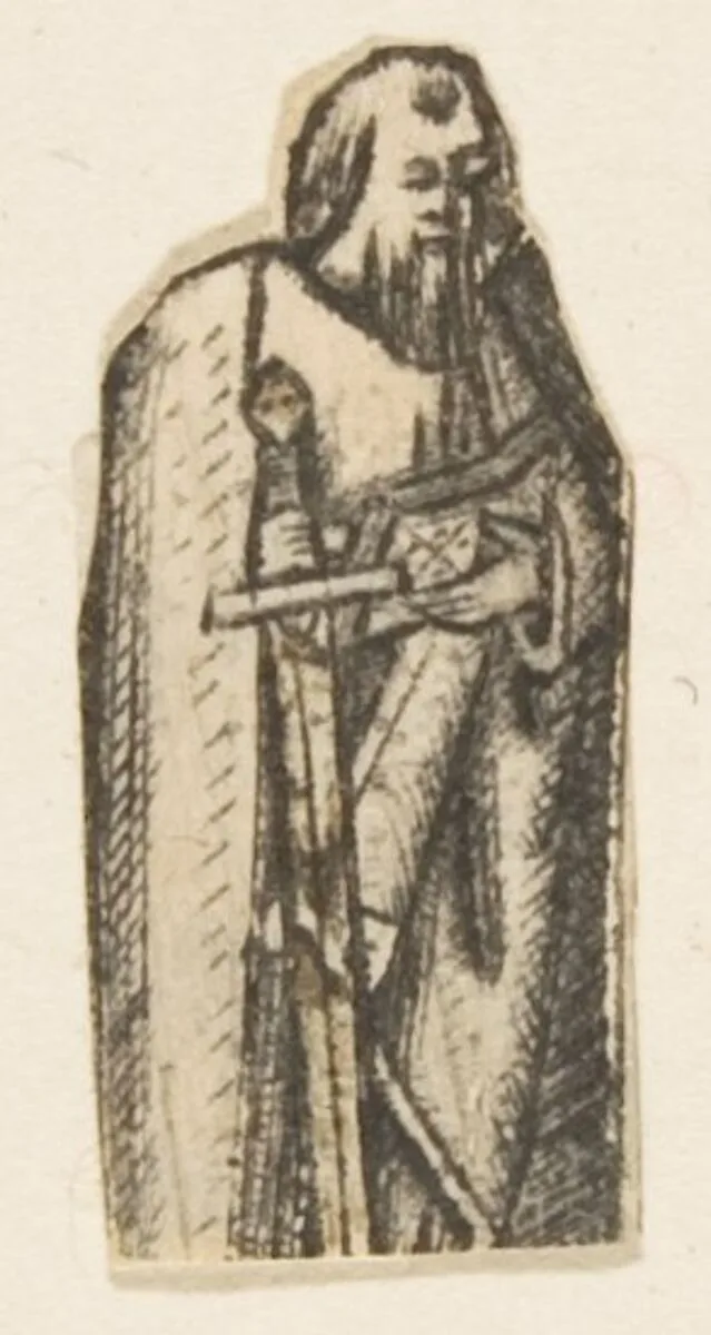 Bearded Saint with a Sword — Anonymous, German, 15th century