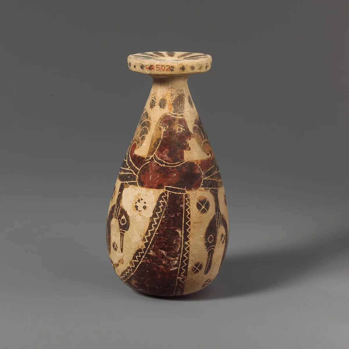 Terracotta alabastron (perfume vase) — Potnia Painter