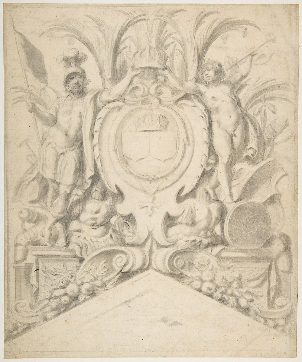 Design for an Overdoor — Anonymous, French, 17th century