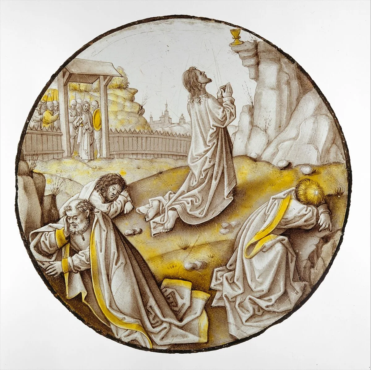 Roundel with Agony in the Garden — Unknown