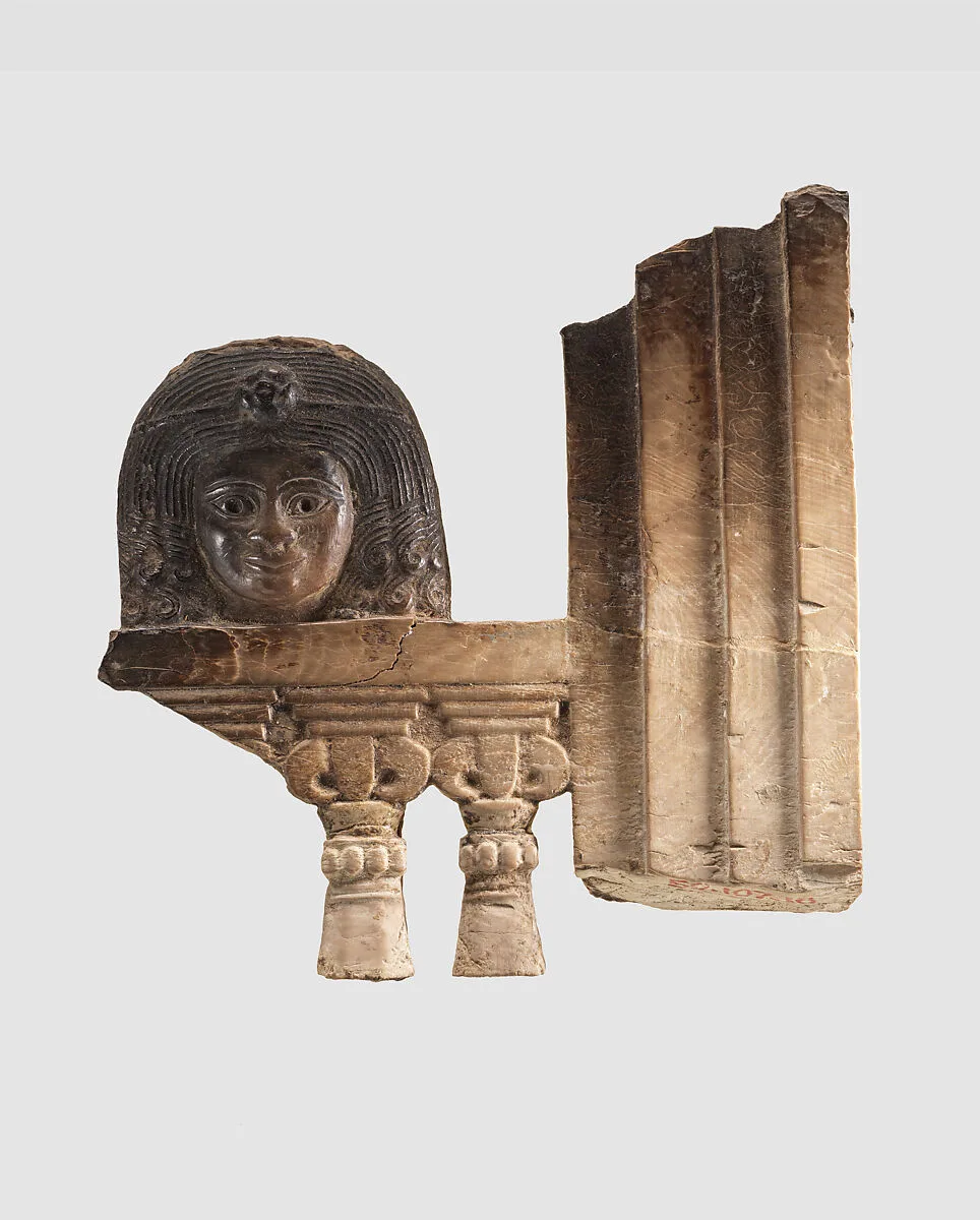 Openwork furniture plaque with a "woman at the window" — Unknown