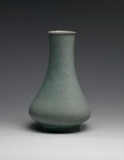南宋 官窯青磁長頸瓶|Vase
