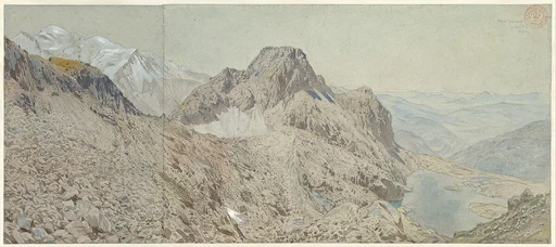 Mont Blanc Seen from the Massif, Les Aiguilles Rouges