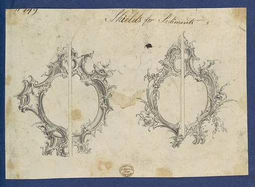 Shields for Pediments, in Chippendale Drawings, Vol. I