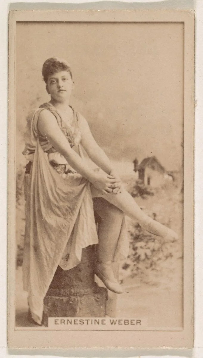 Ernestine Weber, from the Actresses series (N245) issued by Kinney Brothers to promote Sweet Caporal Cigarettes — Kinney Brothers Tobacco Company