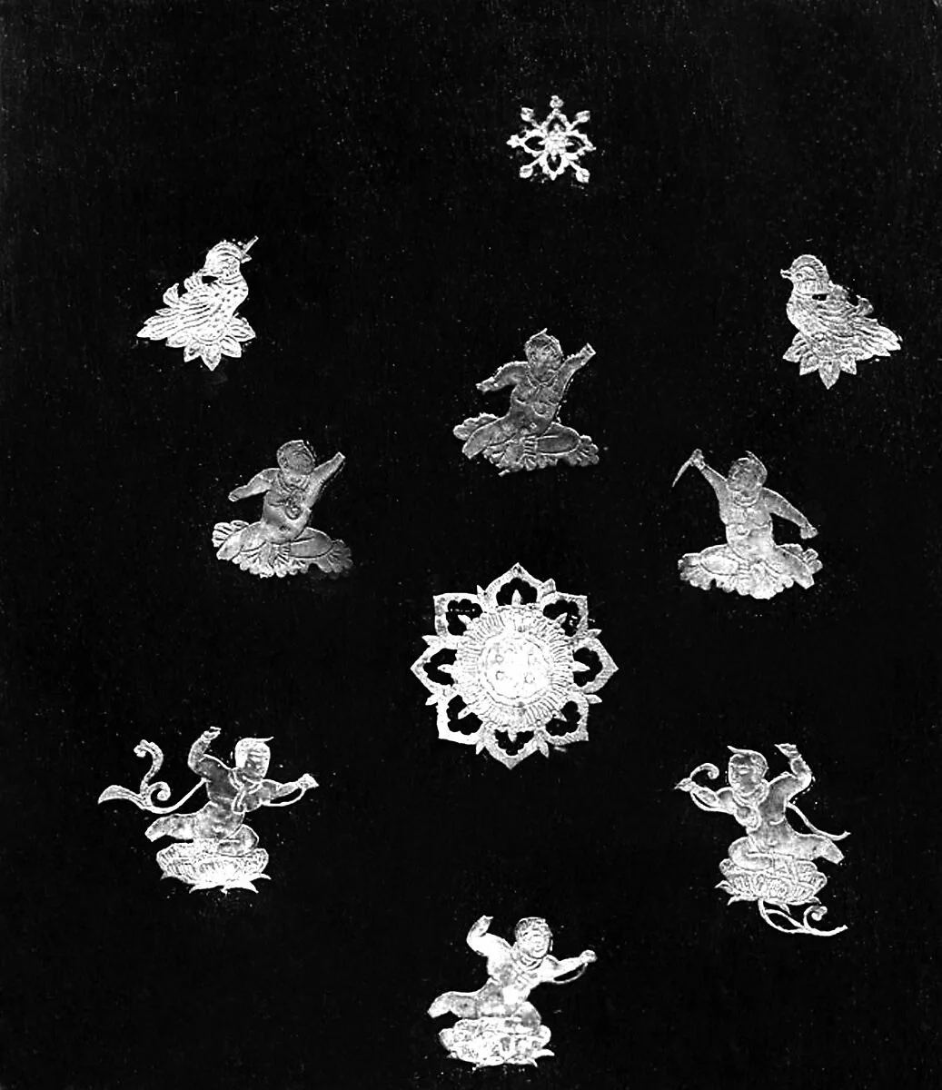 唐 銀飾片|Ten pieces of inlay — Unknown