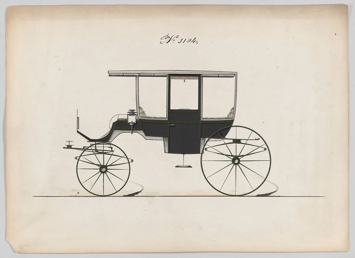 Design for 6 seat Rockaway, no. 3104 — Brewster & Co.