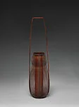 二代田邊竹雲斎造 亀甲透編瓢形花籃|Gourd-Shaped Flower Basket (Hanakago)