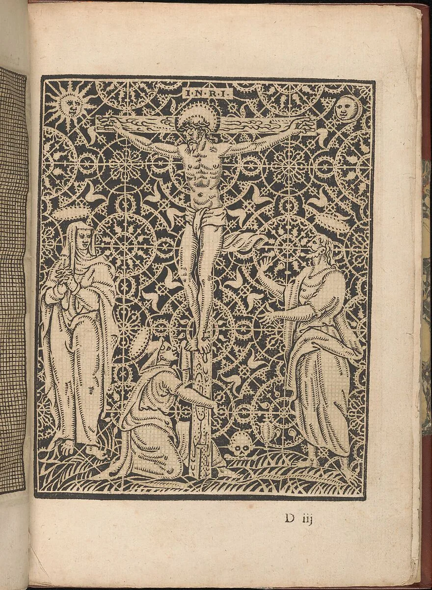 Les Secondes Oeuvres, et Subtiles Inventions De Lingerie du Seigneur Federic de Vinciolo Venitien, page 15 (recto) — Federico de Vinciolo|Jean Le Clerc|Catherine de Bourbon