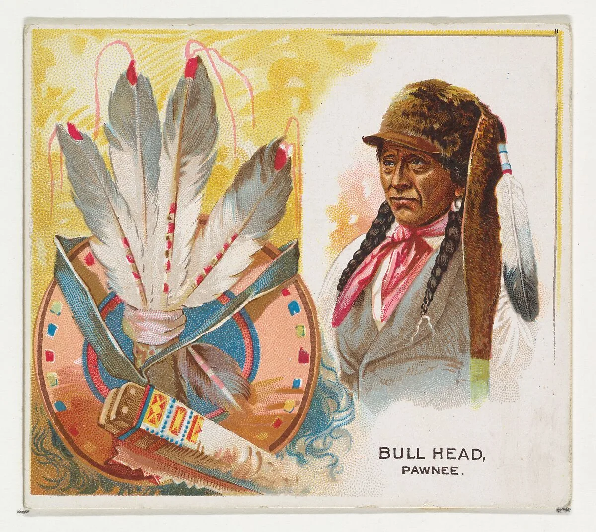 Bull Head, Pawnee, from the American Indian Chiefs series (N36) for Allen & Ginter Cigarettes — Allen & Ginter
