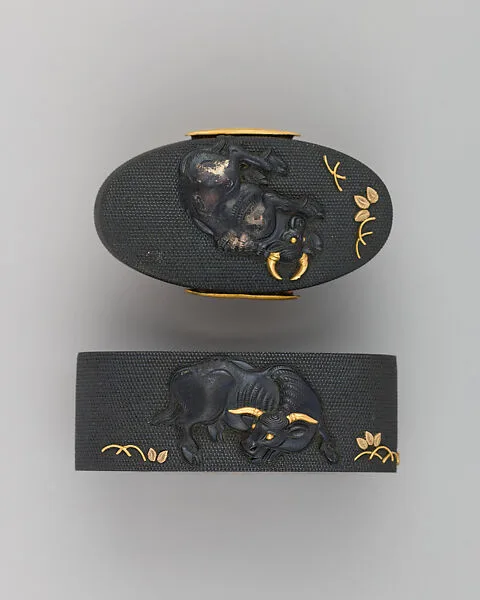 Sword-Hilt Collar and Pommel (Fuchigashira) — Unknown