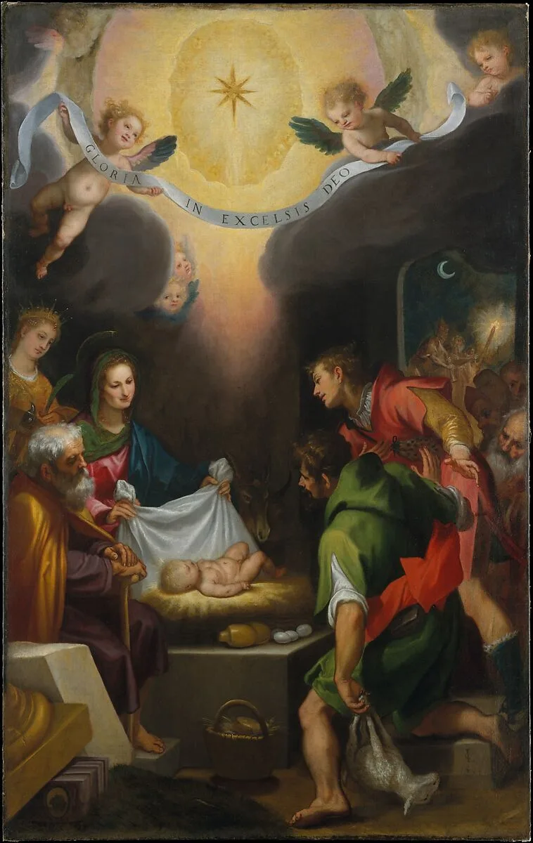 The Adoration of the Shepherds with Saint Catherine of Alexandria — Cigoli (Ludovico Cardi)