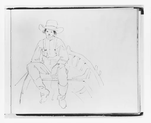 Man Seated in a Rowboat (from Sketchbook)