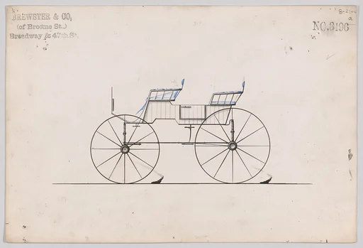 Design for 4 seat Phaeton, no top, no. 3196a