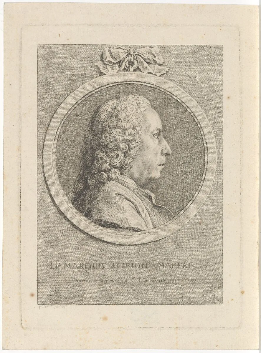 Le Marque Scipion Maffei — Pariset|Charles Nicolas Cochin II
