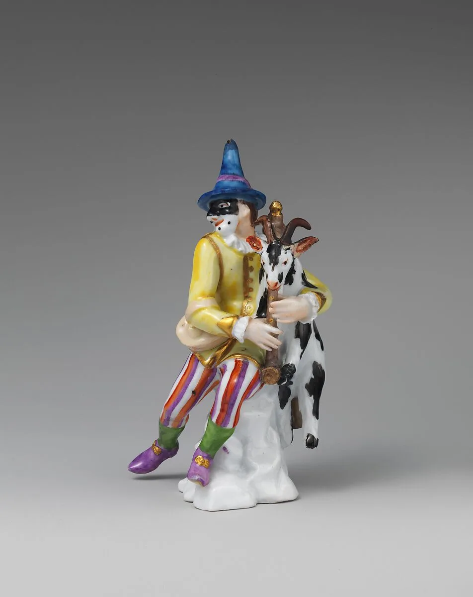Harlequin with Goat as Bagpipes — Meissen Manufactory