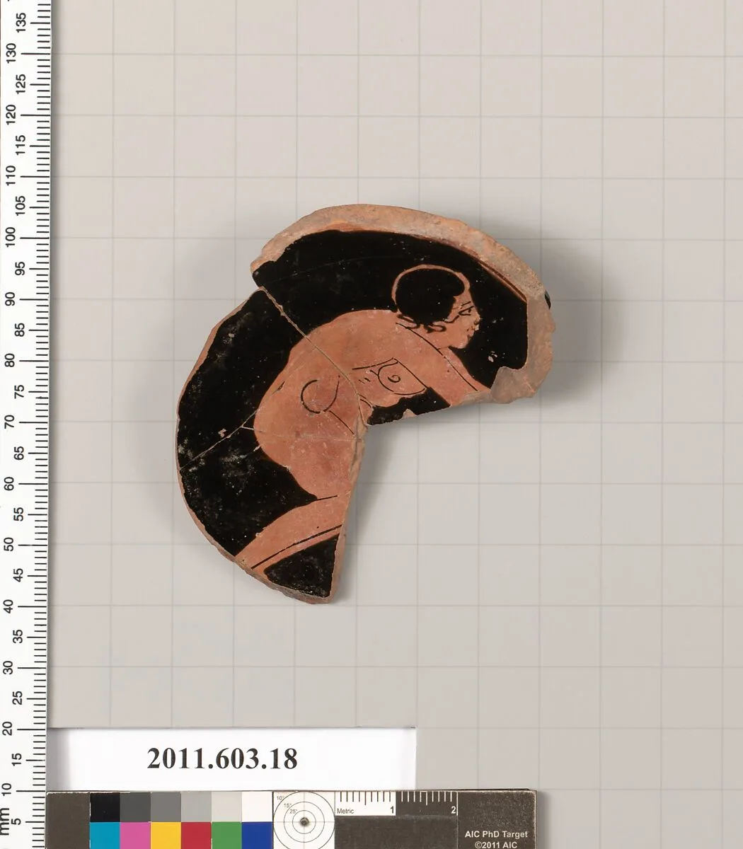 Fragment of a terracotta stemless kylix — Unknown