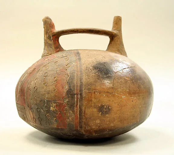 Painted bridge and spout bottle — Unknown