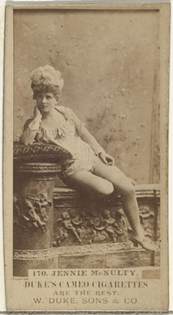 Card Number 170, Jennie McNulty, from the Actors and Actresses series (N145-5) issued by Duke Sons & Co. to promote Cameo Cigarettes — W. Duke, Sons & Co.