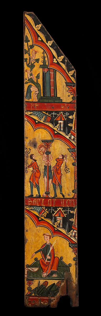 Scenes from the Life of Christ: Disrobing Youths from the Entry into Jerusalem, Flagellation, and Angel at the Sepulchre — Unknown