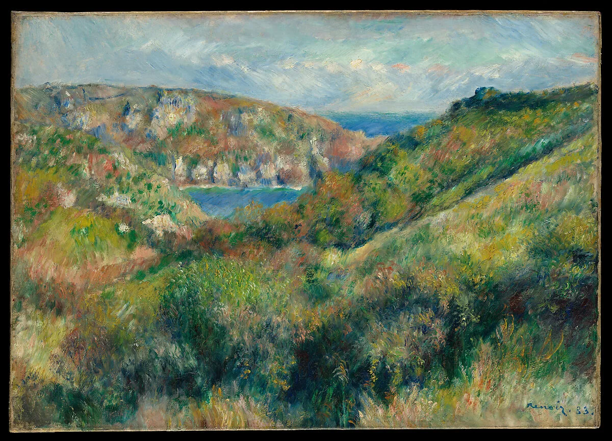Hills around the Bay of Moulin Huet, Guernsey — Auguste Renoir
