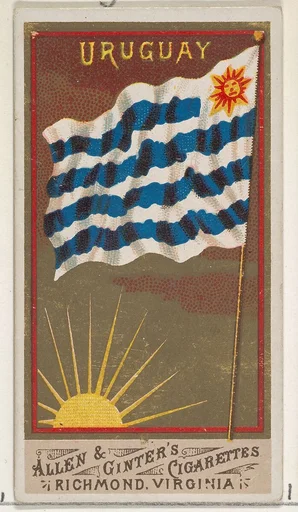 Uruguay, from Flags of All Nations, Series 1 (N9) for Allen & Ginter Cigarettes Brands