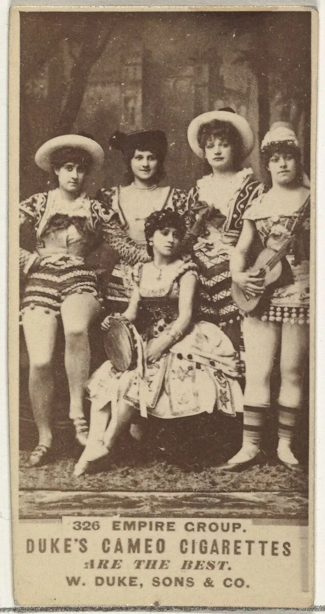 Card Number 326, Empire Group, from the Actors and Actresses series (N145-5) issued by Duke Sons & Co. to promote Cameo Cigarettes — W. Duke, Sons & Co.