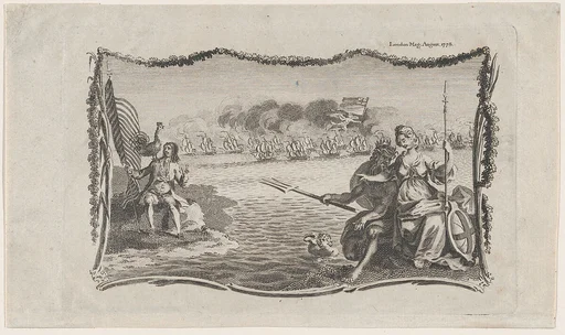 Vignette Showing Britannia, Neptune, France and Sea Battle