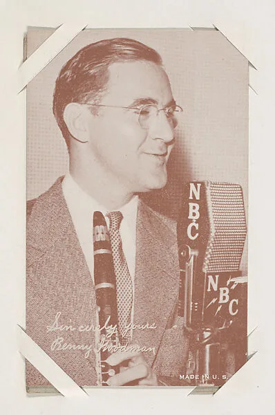 Benny Goodman from TV and Radio Stars Exhibit Cards series (W409) — Unknown