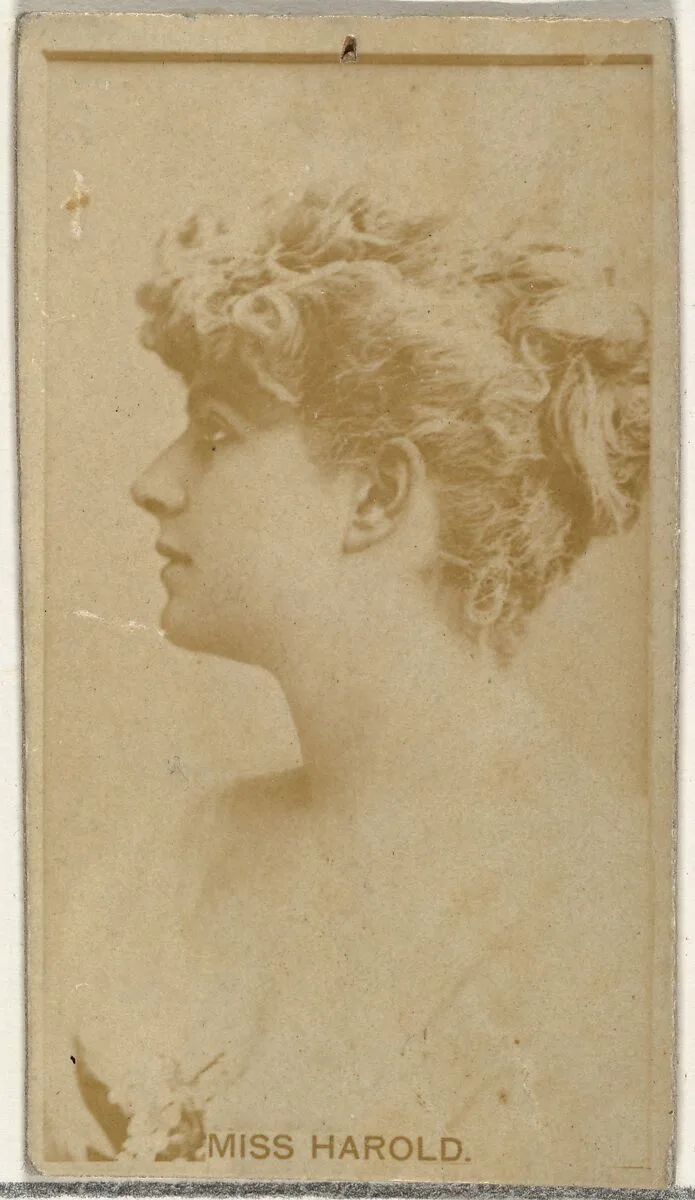 Miss Harold, from the Actors and Actresses series (N145-8) issued by Duke Sons & Co. to promote Duke Cigarettes — American Tobacco Company|W. Duke, Sons & Co.