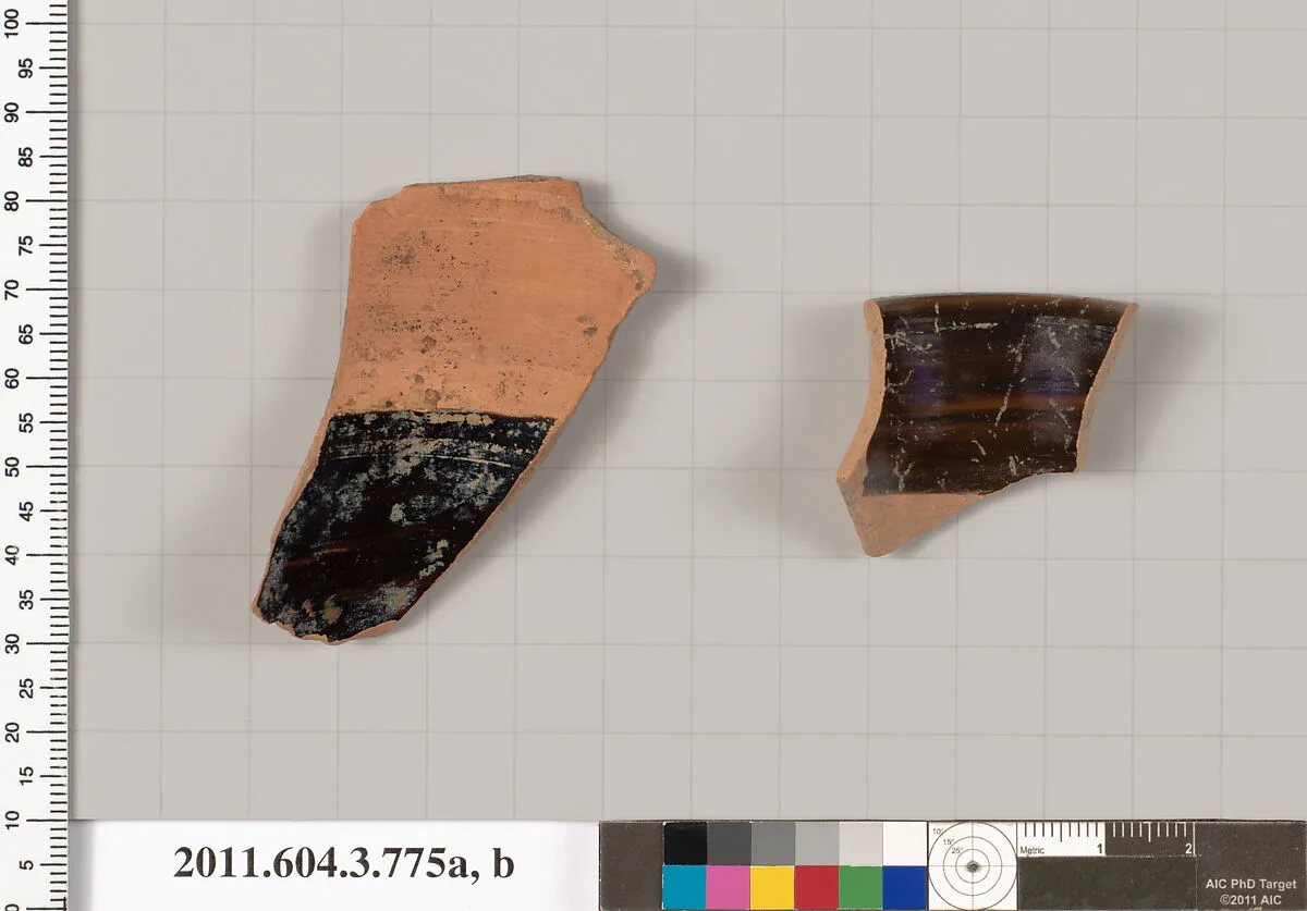 Terracotta fragments of an oinochoe: olpe (jug) — Unknown