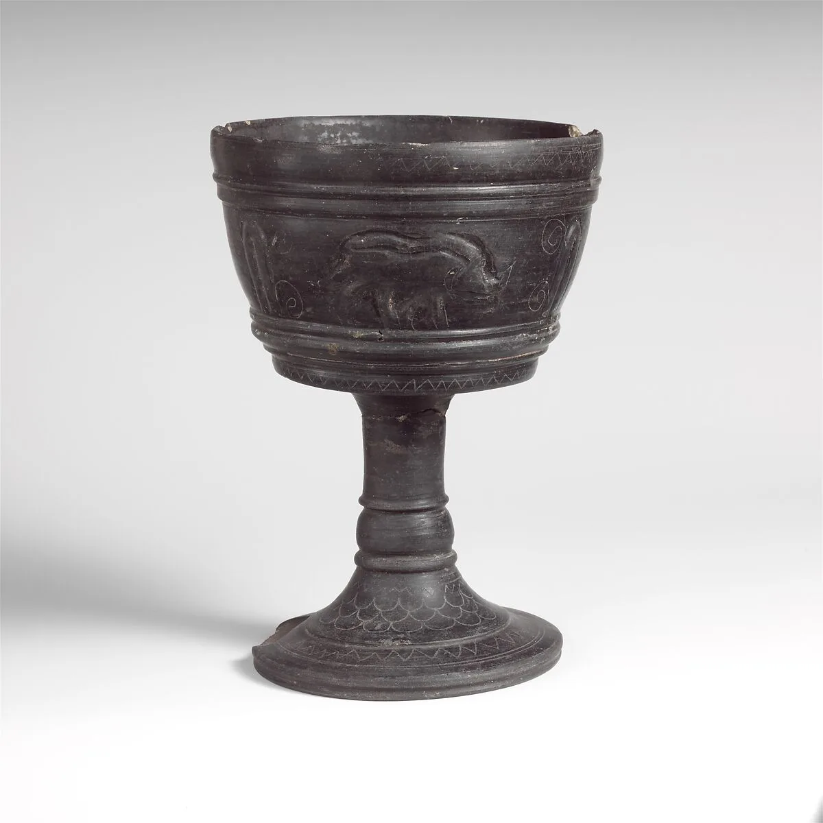 Terracotta footed cup — Unknown