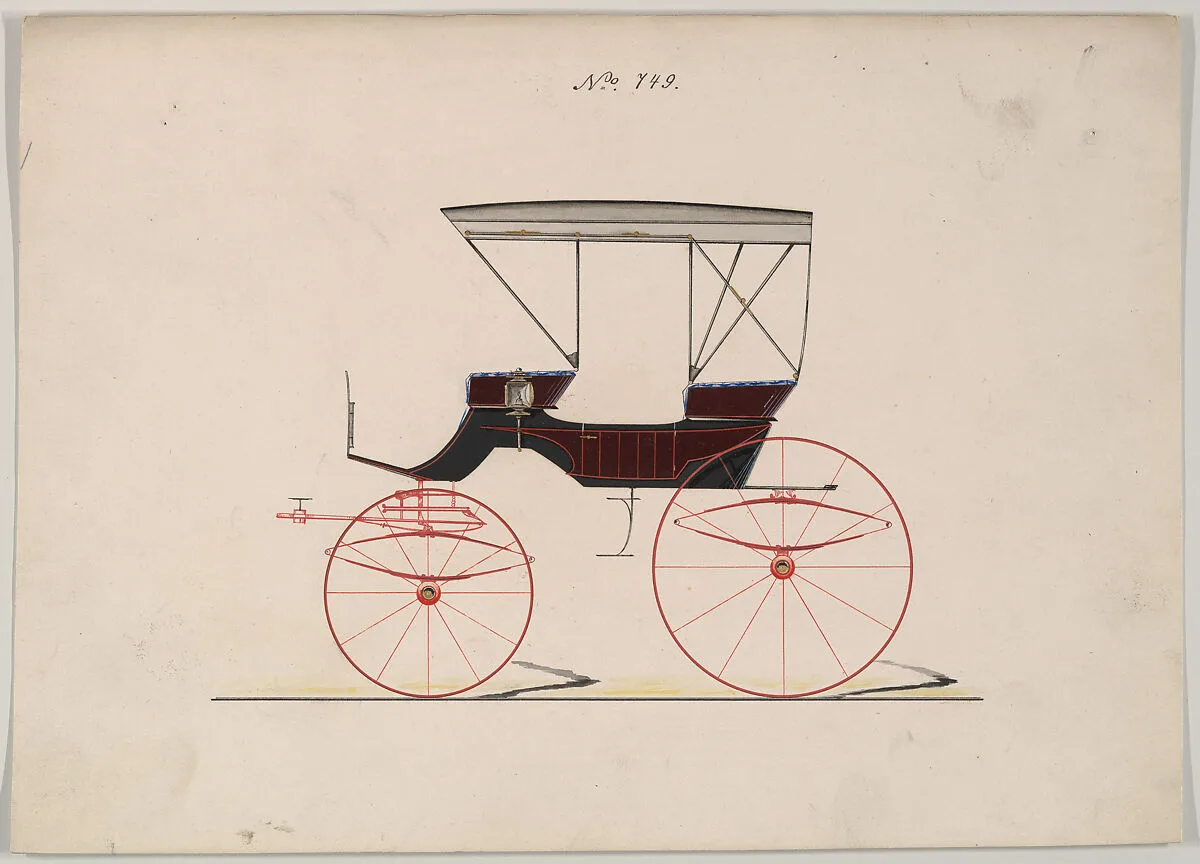 Design for Park Phaeton or Chariotte, no. 749 — Brewster & Co.