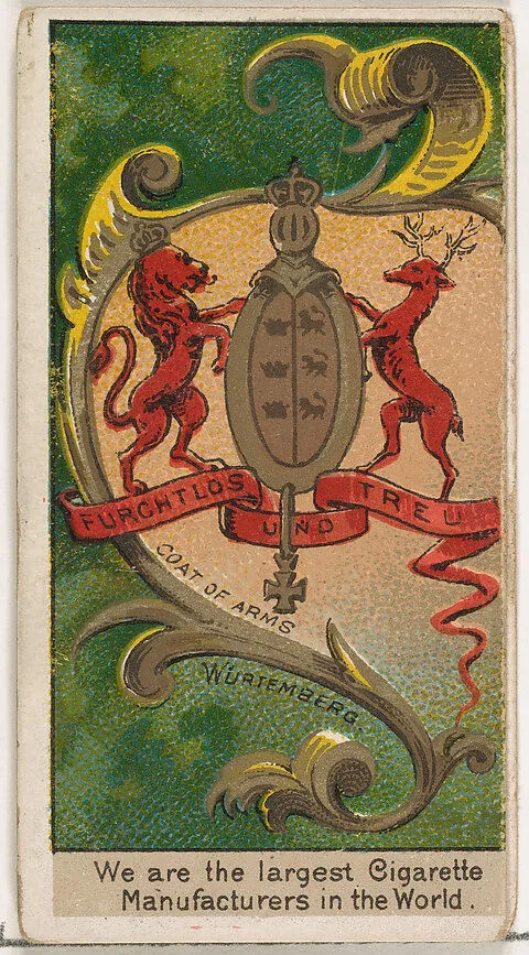Charles I, King of Württemberg, from the Rulers, Flags, and Coats of Arms series (N126-2) issued by W. Duke, Sons & Co. — W. Duke, Sons & Co.