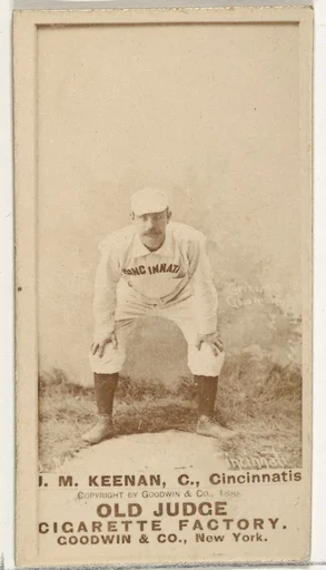 James William "Jim" Keenan, Catcher, Cincinnati, from the Old Judge series (N172) for Old Judge Cigarettes