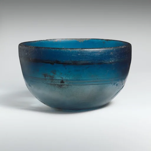 Glass hemispherical bowl
