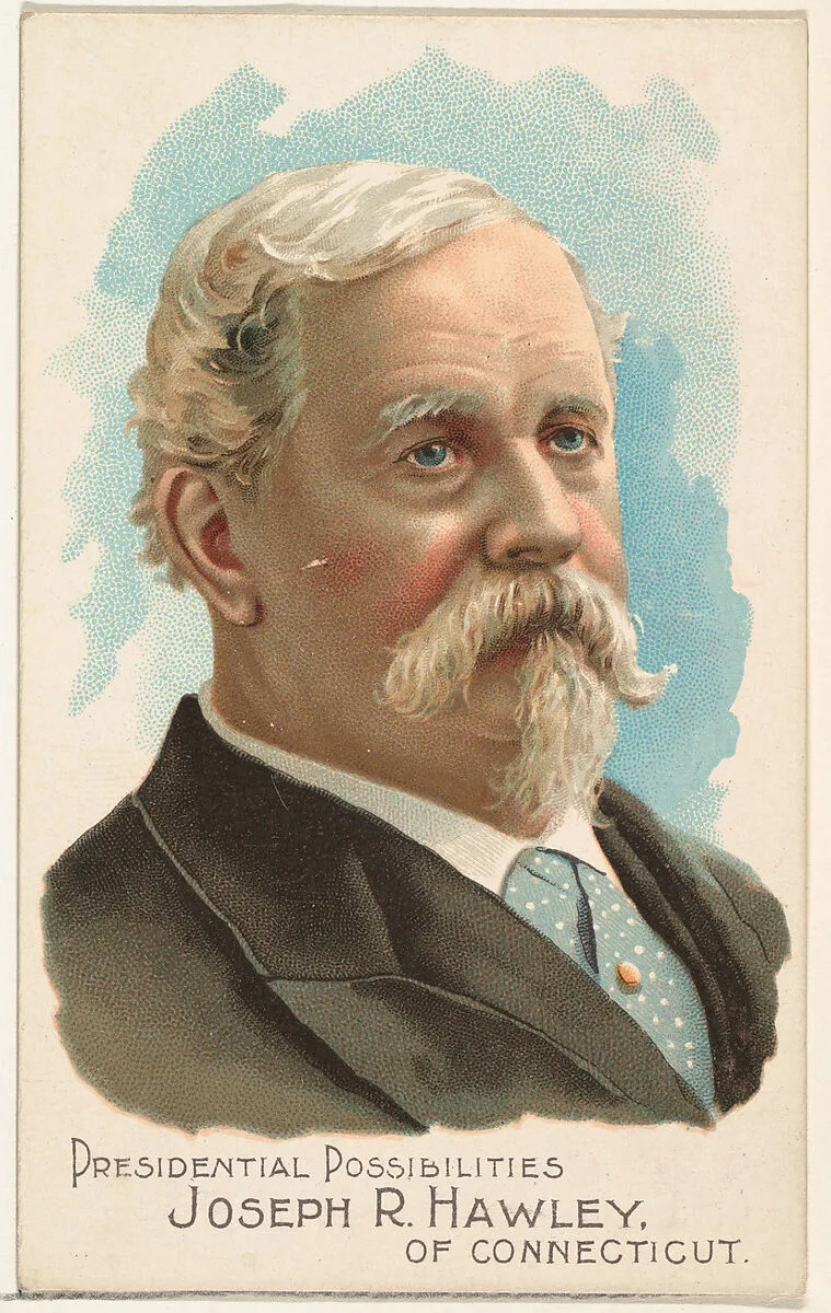 Joseph R. Hawley of Connecticut, from the Presidential Possibilities series (N124) issued by Duke Sons & Co. to promote Honest Long Cut Tobacco — W. Duke, Sons & Co.|The Giles Company