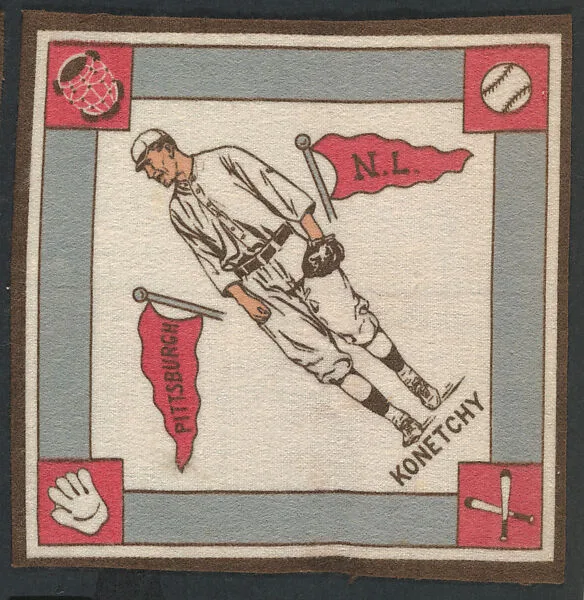 Ed Konetchy, Pittsburgh, National League from Baseball Players Felt Blanket series (B18) — Unknown