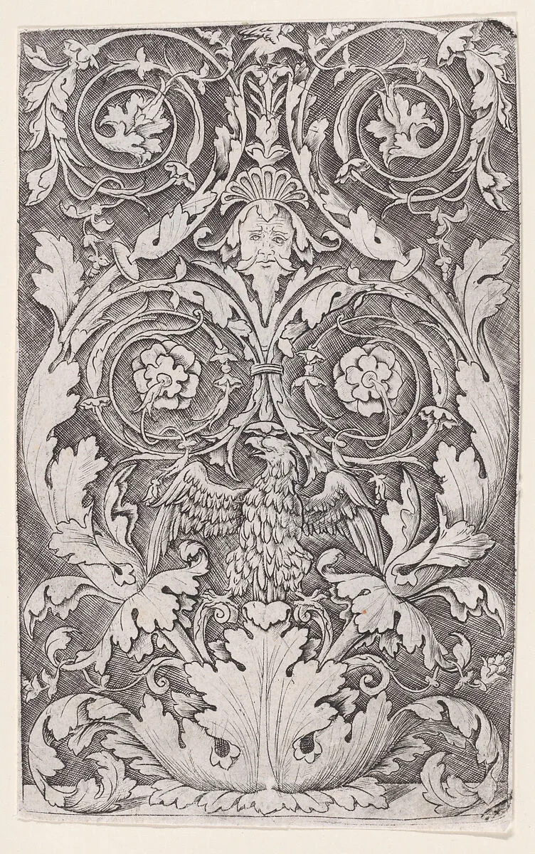 Ornamental Panel — Agostino Veneziano (Agostino dei Musi)