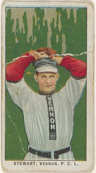 Stewart, Vernon, Pacific Coast League, from the "Obak Baseball Players" set (T212), issued by the American Tobacco Company to promote Obak Mouthpiece Cigarettes — American Tobacco Company