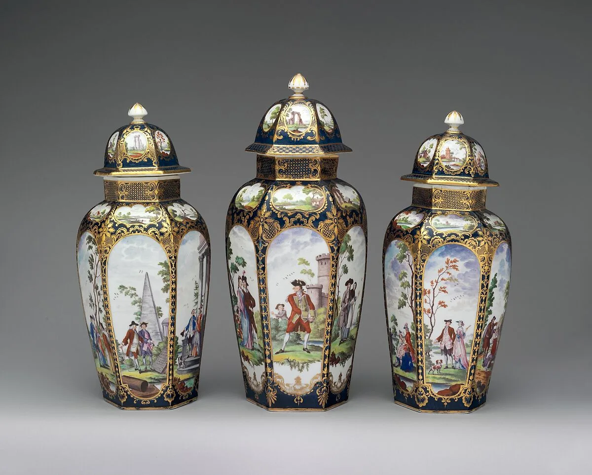Covered vase — Jeffreyes Hammet O'Neale|Worcester factory