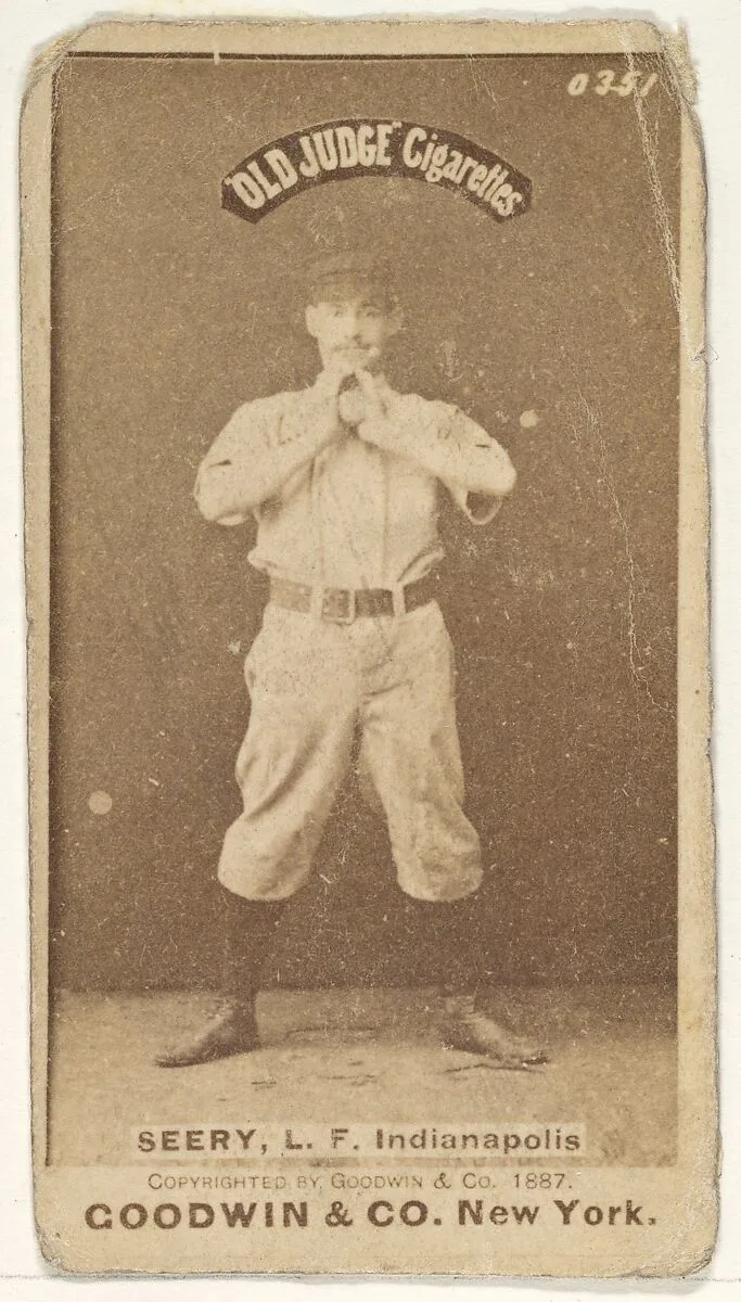 Seery, Left Field, Indianapolis, from the Old Judge series (N172) for Old Judge Cigarettes — Goodwin & Company