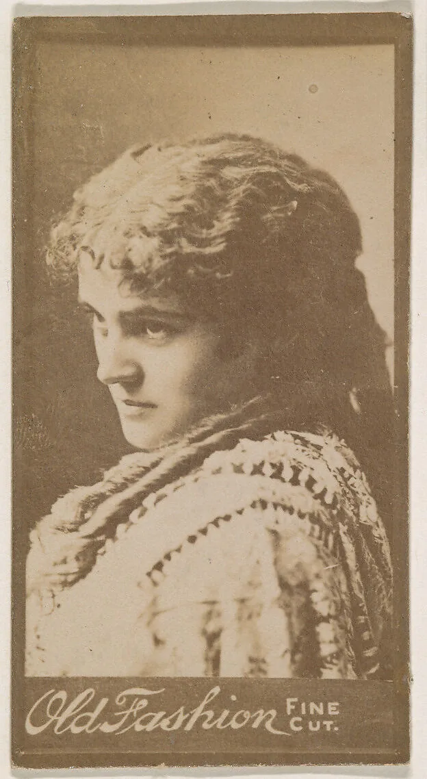 Actress with hair in long ringlets, from the Actresses series (N664) promoting Old Fashion Fine Cut Tobacco — Unknown