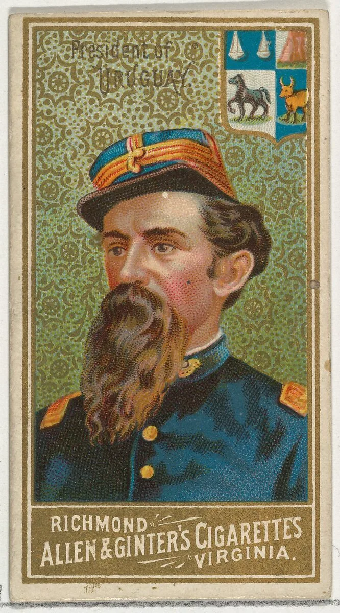 President of Uruguay, from World's Sovereigns series (N34) for Allen & Ginter Cigarettes — Allen & Ginter