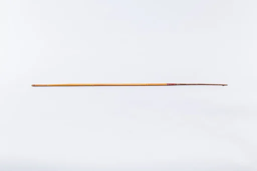 Arrow with a broken shaft and composite stone tip