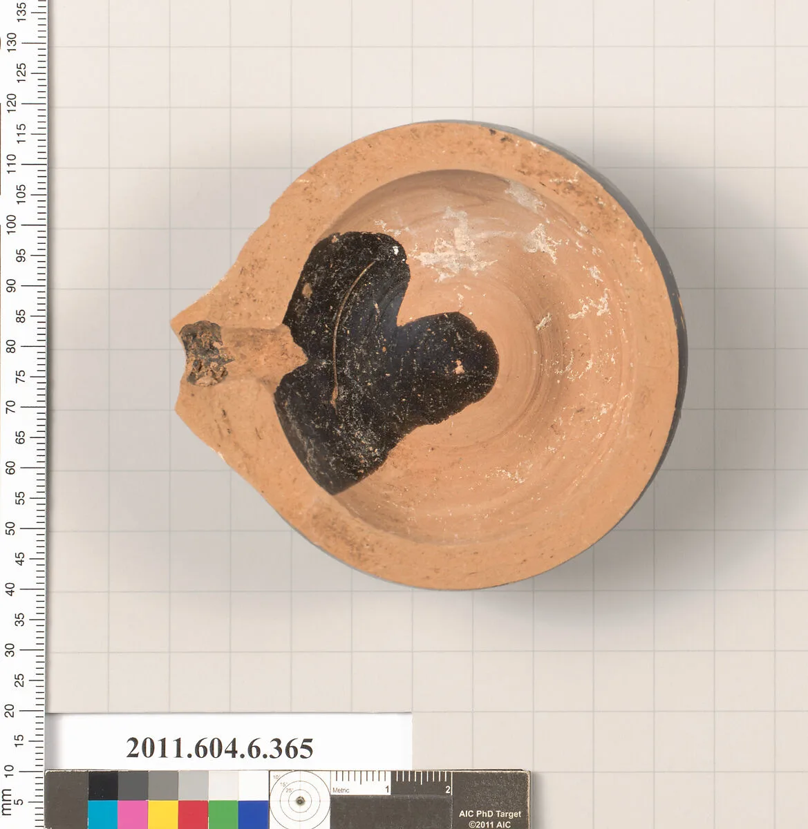 Terracotta fragment of a lamp — Unknown