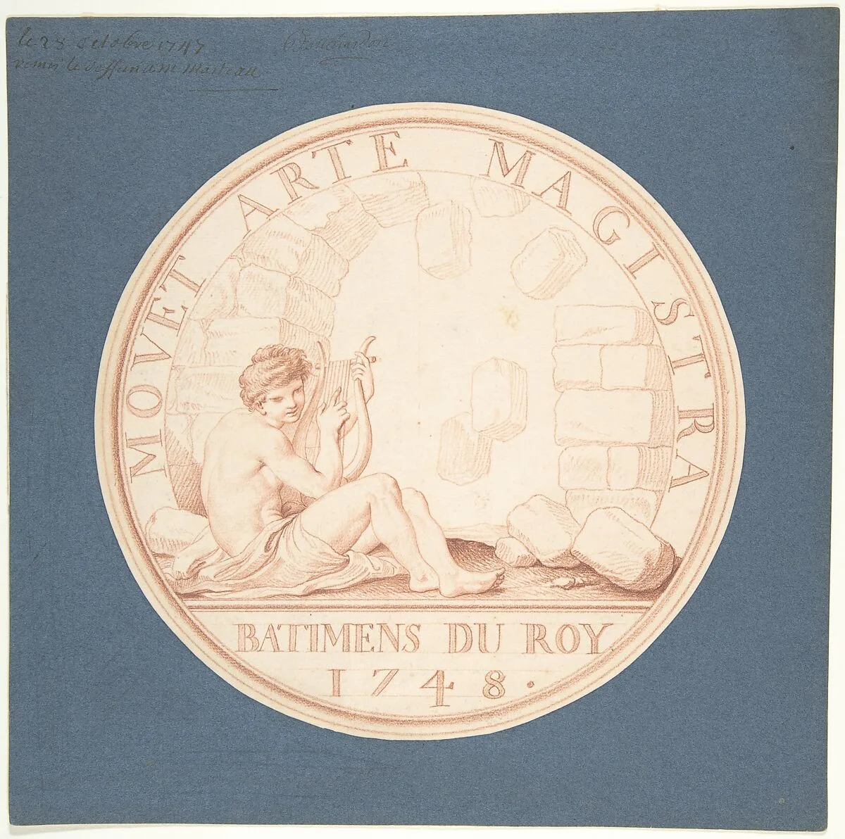 Design for a Token: Bâtiments du Roi, 1748 — Edme Bouchardon