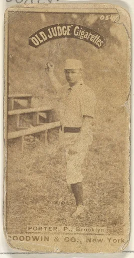Porter, Pitcher, Brooklyn, from the Old Judge series (N172) for Old Judge Cigarettes
