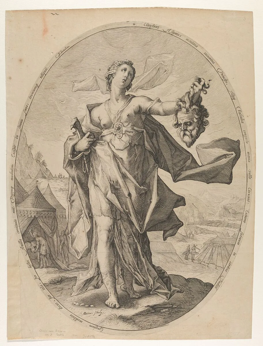 Judith from Heroes and Heroines of the Old Testament — Nicolaes Braeu|Hendrick Goltzius