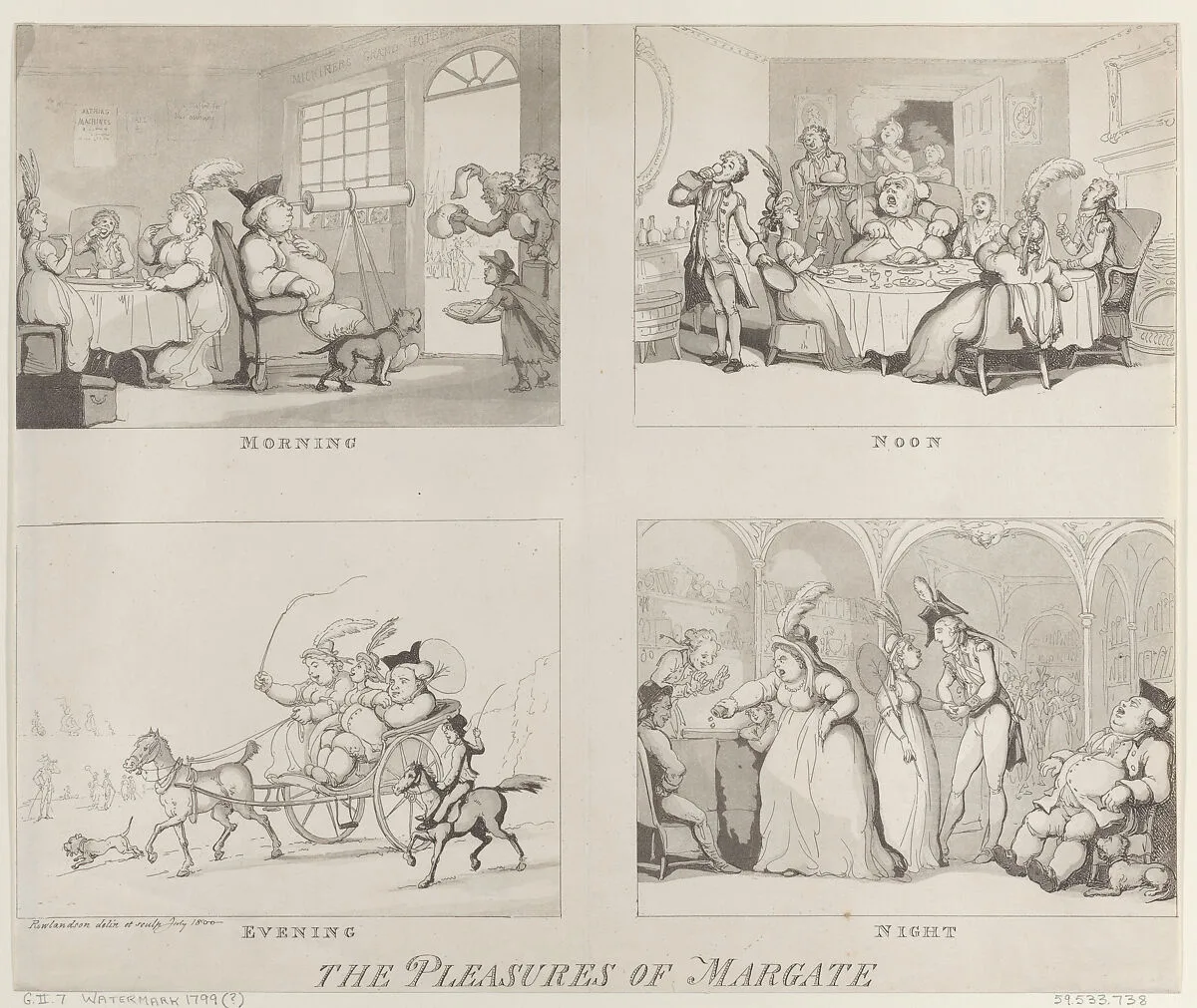 The Pleasures of Margate — Thomas Rowlandson|Rudolph Ackermann, London